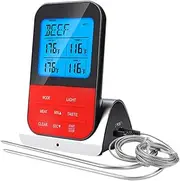 UTHCLO Kitchen Cooking Thermometer with Dual Probe for Grilling and Oven Use Pre Programmed for Meats and Degrees Easy to Use Compact Design for BBQ and Home Cooking