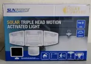 NEW SunForce Solar Triple Head Motion Activated Light, 1500 Lumens, 110 LEDs