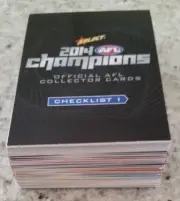 AFL SELECT CHAMPIONS 2014 FOOTBALL CARDS-LOT OF 67 CARDS (NO DOUBLES)-LIKE NEW