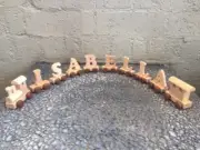Personalised Wooden Name Train Engine + 8 Letters + End Carriage + FREE POST