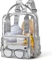 Bluome Clear Bag For Stadium Events 12×6×12 Crossbody Beach Lunch Tote Purse Stadium Approved Backpack For Women Men