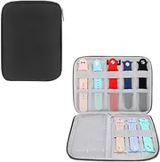 Watch Band Organizer Bag Watch Dial Organizer Data Cable Hard Drive Travel Bag (Black)