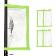 5 Pack Fishing Lure Wrap 3.9" x 7.1" Durable Clear PVC Lure Covers Green