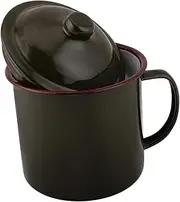 MOBUTOFU Enamel Camping Mug Durable Portable Drinking Cup with Handle for Coffee Tea and Outdoor Activities Versatile Enamelware for Camping and Everyday Use