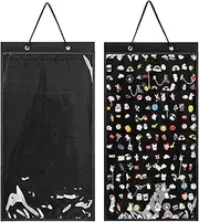 HUHYNN Hanging Brooch Pin Organizer, Dust-proof Enamel Brooch Pin Display, Brooch Collection Storage Organizer, Hold Up to 170 Brooch Pins (Black)