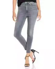 NWT Rag & Bone Jane Super High Rise Skinny Jeans In Dexter, Gray, Size 28