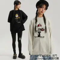 在飛比找蝦皮購物優惠-韓國 LIFEWORK 法鬥 潮流服飾 滑雪刺繡法鬥長版長袖