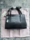 Radley London Croc Embossed Black V2910 Leather Satchel Women's Handbag New