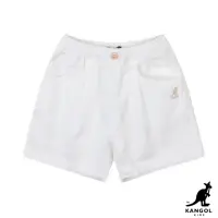 在飛比找momo購物網優惠-【KANGOL】韓國-KIDS 打摺抽繩短褲-白色(W22S