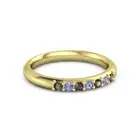 Birthday Gift For Her Smoky Quartz Gemstone Eternity Ring Size 7 925 Silver