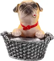 ERINGOGO Funny Dog Ashtray Resin Sculpture for Use Home Accessory for Living Room Decor Design Unique Ash for Patio
