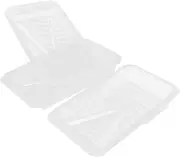 1set Semi Transparent Paint Tray Liners for Paint Roller Trays Durable Painting Supplies for Home and Office Projects Easy Cleanup and Use 4pcs