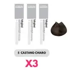 X3 New Majirel 5 Chestnut Light L'Oreal Color Permanent Hair Color 3PZ