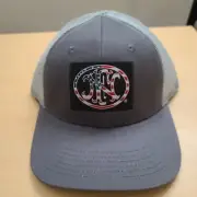 FN Firearms USA Gray MeshBack Baseball Cap Hat Snapback OSFA - New!