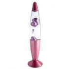 Lava Motion Lamp Rocket Shape Metallic Pink Purple