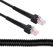 NFHK RJ45 Cat6 8P8C UTP Male to Male Stretch Coiled Cable LAN Ethernet Network Patch Cord 100cm