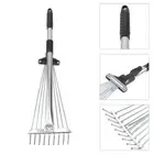 9 Teeth Yard Leaf Rake Gardening Tools Adjustable Garden Rake