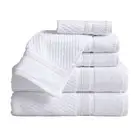 100 Cotton Waffle Textured 6 Piece Towel Set| Super Soft Quick Dry Bath Towels |