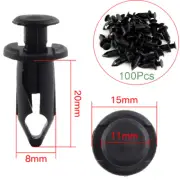 100pcs Plastic Fastener 8mm Push Pin Rivet ATV Fairing Body Fender Retainer Clip