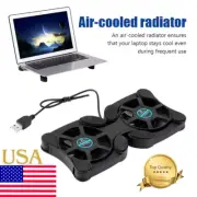 Dual USB Cooling Fan Pad Foldable Slim Fans Cooler Stand for Laptop PC Notebook