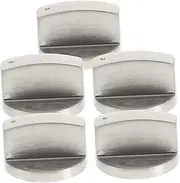 Mipcase 5Pcs Stainless Steel Gas Stove Knobs Replacement Durable Burner Control Knobs for Easy Operation Cooktops and Ovens Compatible with Gas Ranges