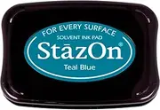 Tsukineko SZ000063 Teal Blue Staz On- Solvent Ink pad