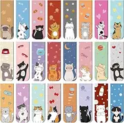 48 Pcs Magnetic Bookmarks Cat Magnets Bookmark Clips Cat Party Favors Readers Book Lovers Gifts Cute Book Marks for Reading Women Kids Men Teachers Book Reading Accessories, 24 Designs (Cat)