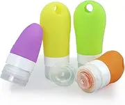 SAFIGLE 1Set Silicone Travel Toiletry Bottles Assorted for Shampoo Lotion and Emulsion Lightweight Leakproof Random Color Containers for Home