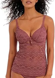 [FREYA] Women's Standard Sundance Underwire Padded Tankini Top