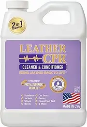 CPR Cleaning Products CPR 32oz Bottle-Irritant-Free Leather Cleaner & Conditioner for Your Home – Works Wonders on Furniture, Jackets, Shoes, Auto & More, 32 oz, White, 32 Ounce