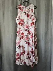 Sundance Blushing Gardens Dress Midi Ruffles Angled Size L MSRP$228 NWT Floral