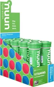 Hydration: Vitamin + Electrolyte Drink Tablets, Blueberry Pomegranate, Box of 8