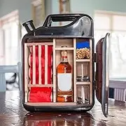 Mini Bar Cabinet,Personalized Small BarCan Bar Set, Travel Bar Bag, Cabinet Gas Can Bar, for Husband for Dad, Custom Original 2022 A Man (Black)