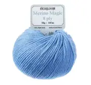 Heirloom 50g "Merino Magic" 8-Ply 100% Wool Knitting Yarn