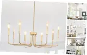 Gold Chandeliers for Dining Room Light Fixture Modern Farmhouse Chandelier 8