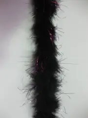 Black Pink Marabou Feather Boa 6ft Sold by Piece