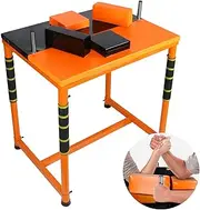 JELLYRATTBIT Arm Wrestling Table, Professional Arm Wrestling Battle Table, Competition Training Arm Wrestling Table Arm Wrestling Training Equipment for Home Gym Club (Orange with Black)