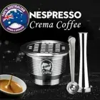 New Nespresso Crema Reausable Stainless Steel Coffee,Tamper,Spoon,Whisk,Grinder