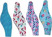 VANZACK 4pcs Boys and Girls Swim Headband Cap Ear Protection Bathing Headband Adjustable Fit for Swimming Random Style