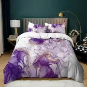 a1991 Bed Sheets Colour Halo Dyeing Marble Duvet Cover Bedding Set Purple Blue Colourful Double For Men Women Kids Gift3-Piece Bedding Set (1 Duvet