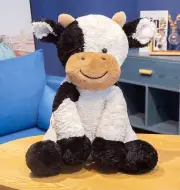 Sitting Cattle Milk Cow 19" Stuffed Animal Plush Toys Toddler Doll Kids Gifts