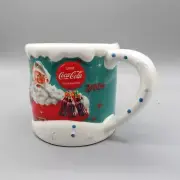 2004 Coca Cola Santa Claus LRG Coffee Mug "Serve Coca Cola" Coke Collectible