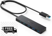 Anker 4-Port USB 3.0 Hub: Ultra-Slim Design with 2 ft Extended Cable