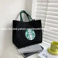 在飛比找Yahoo!奇摩拍賣優惠-現貨熱銷-星巴克手提袋STARBUCKS 星巴克女士時尚帆布