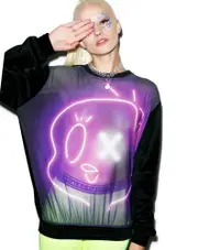 [Coveted Society] Space Trip Neon Tweet-E Crewneck