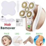 5 Head Women's Hair Remover Electric Epilator Body Facial Bikini Arm Legs Shaver