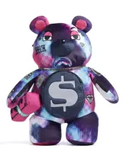 Sprayground Teddy Bear Tye Dye Checkered Backpack New Money Bear Bag SOLD OUT