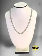 NEW - 6.8mm Cuban Chain in Solid .925 Sterling Silver - 22" (TRP050857)