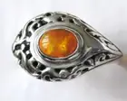 Artisan Orange Welo Opal Ring / size 10 / 925 Sterling Silver / 5.5 grams