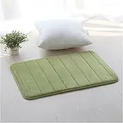 Non Slip Bath Mat 40x60cm 60x90cm Home Bath Mat Non-Slip Bathroom Carpet Soft Coral Fleece Memory Foam Rug Mat Kitchen Toilet Floor Decor Non Slip Mat (Color : Green, Size : 50x80cm)